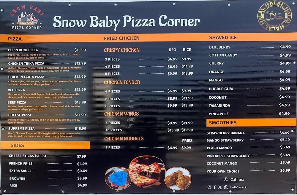 Snow Baby and Pizza Corner Pepperoni Pizza
